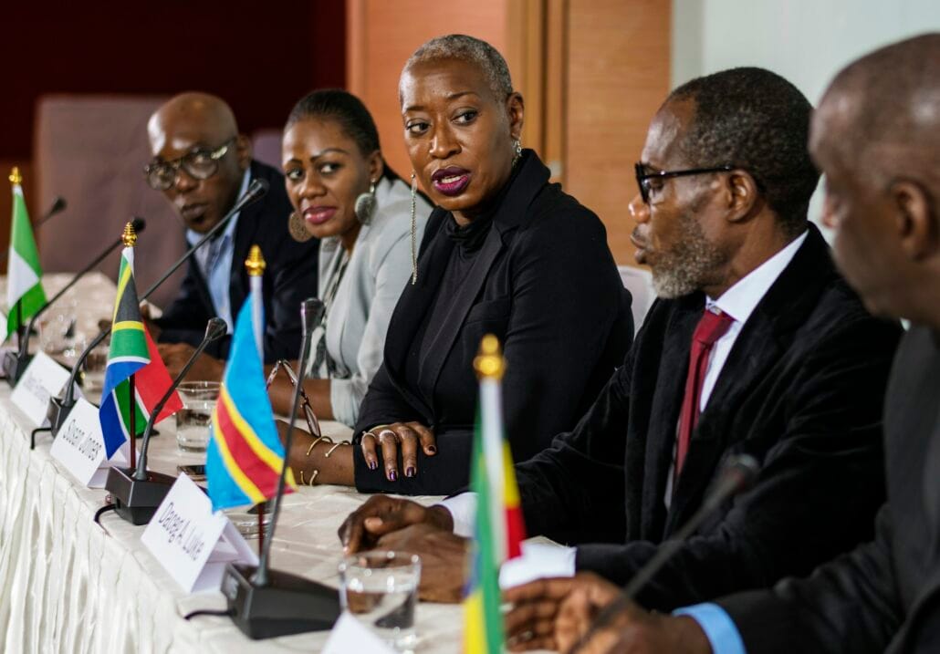 Group of Business People in a Discussion